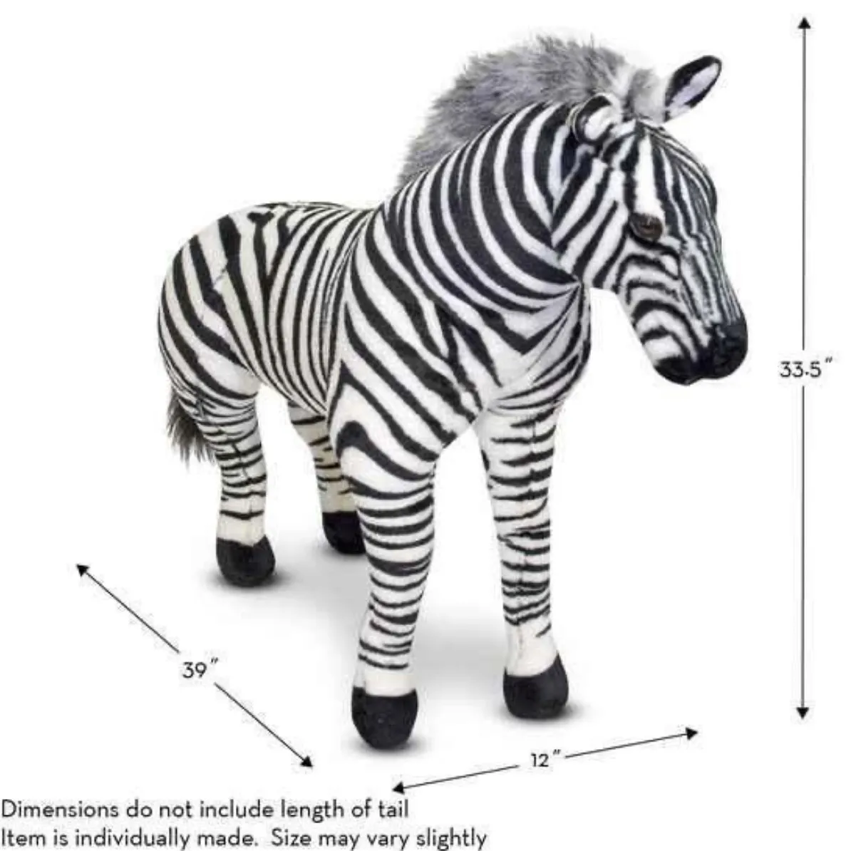 Prop - Stuffed Giant Zebra