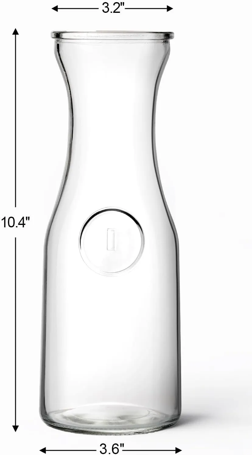 1 L Glass Carafe Beverage Server with Lid