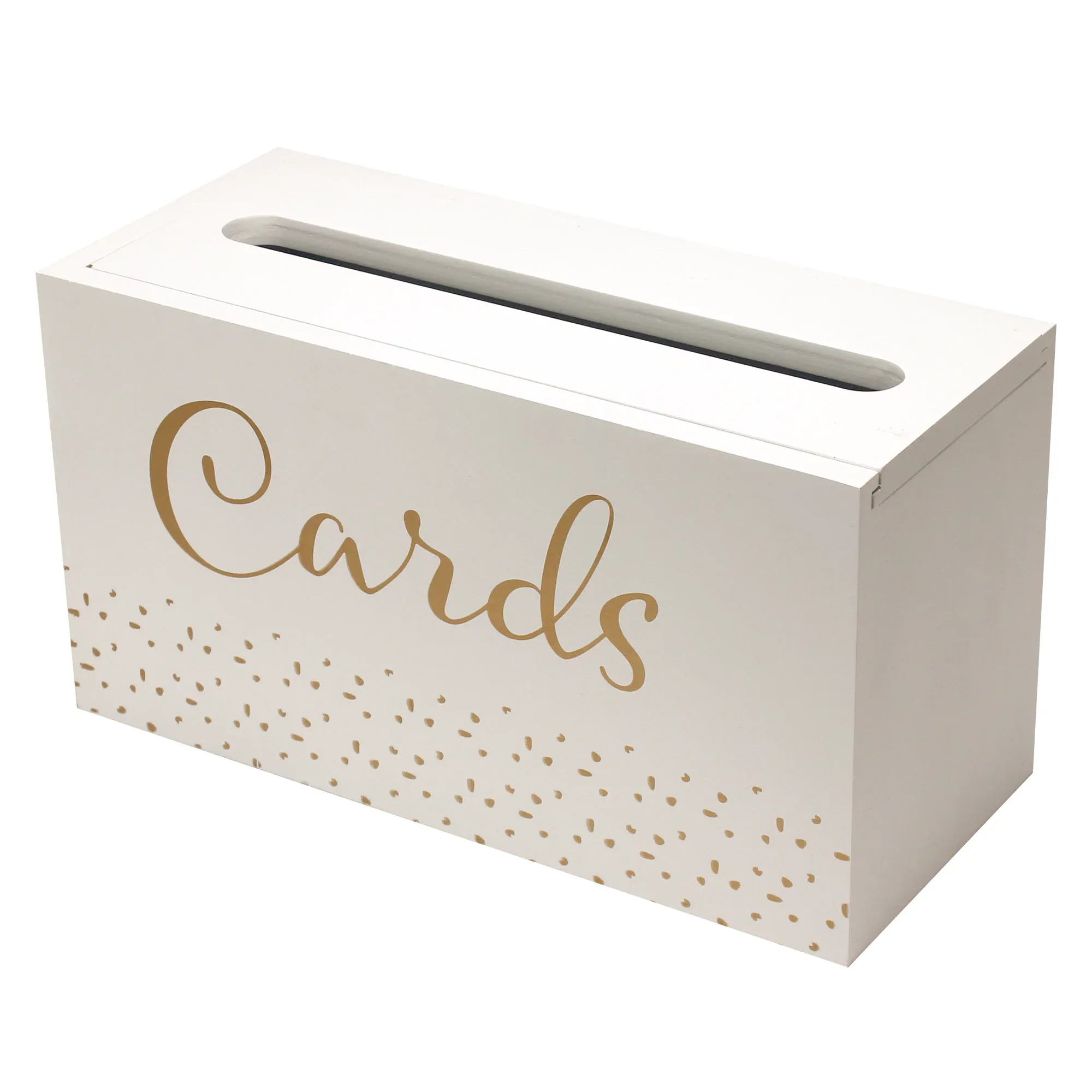 Card Box - White with Gold Details