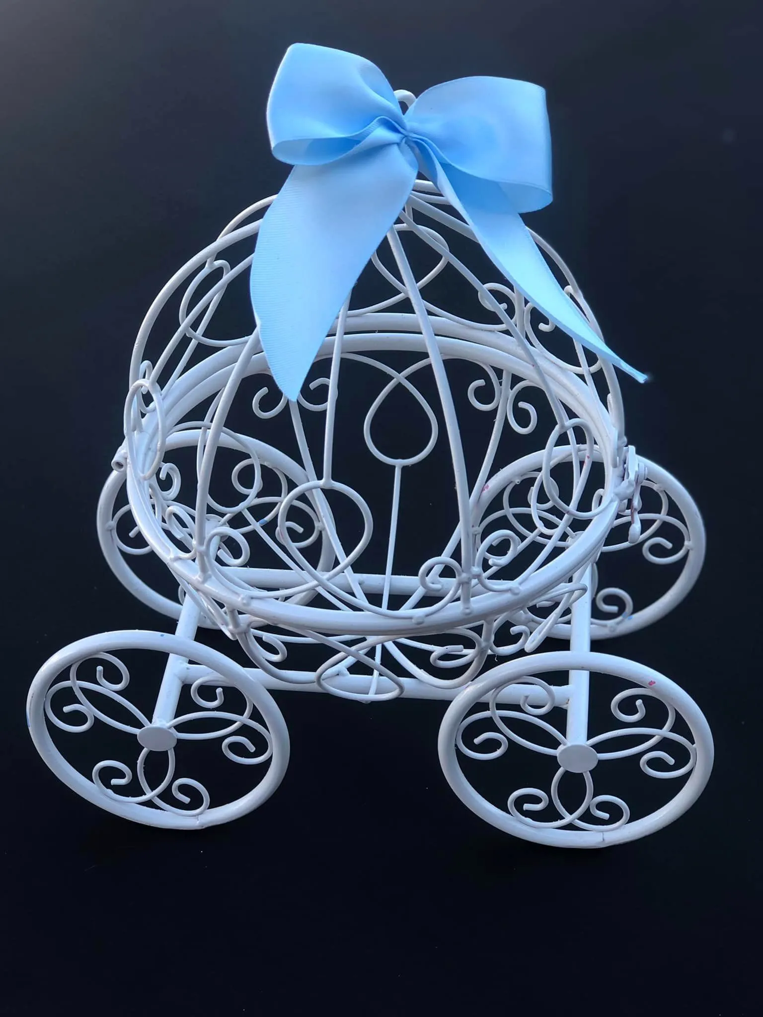 Scroll Detail Carriage Centerpiece