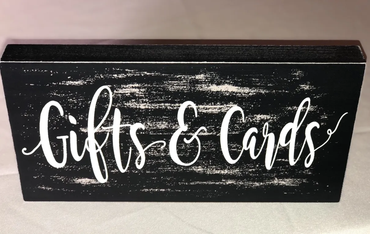 Sign - Black Wooden Gifts & Cards