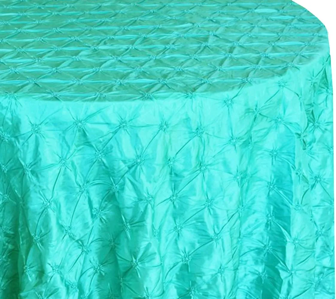 Tablecloth - Round 120" Pinchwheel - Turquoise