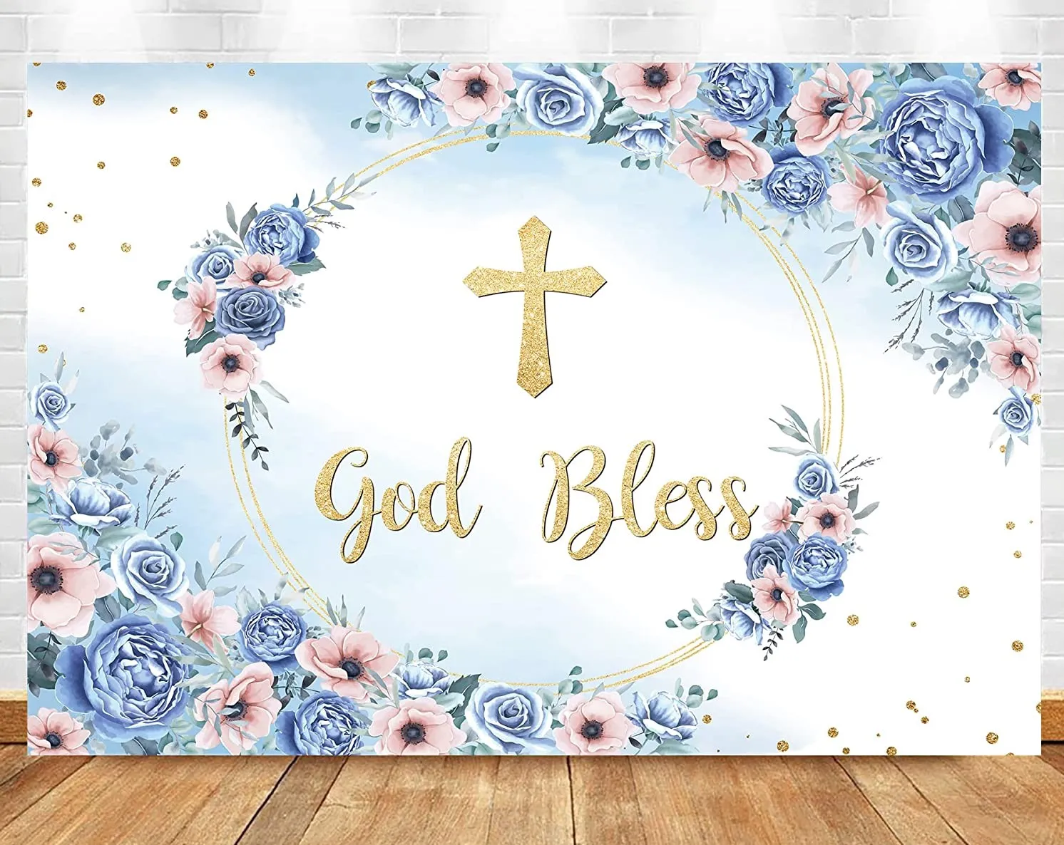 Backdrop - God Bless - Blue