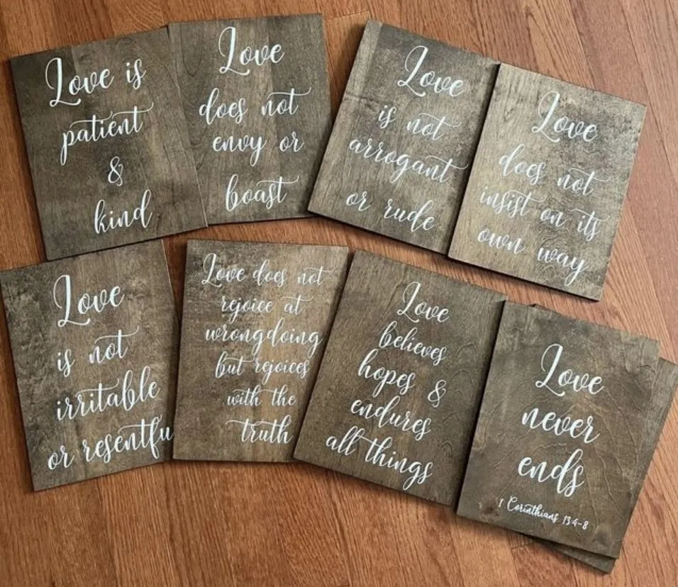 Aisle Signs - 1 Corinthians 13