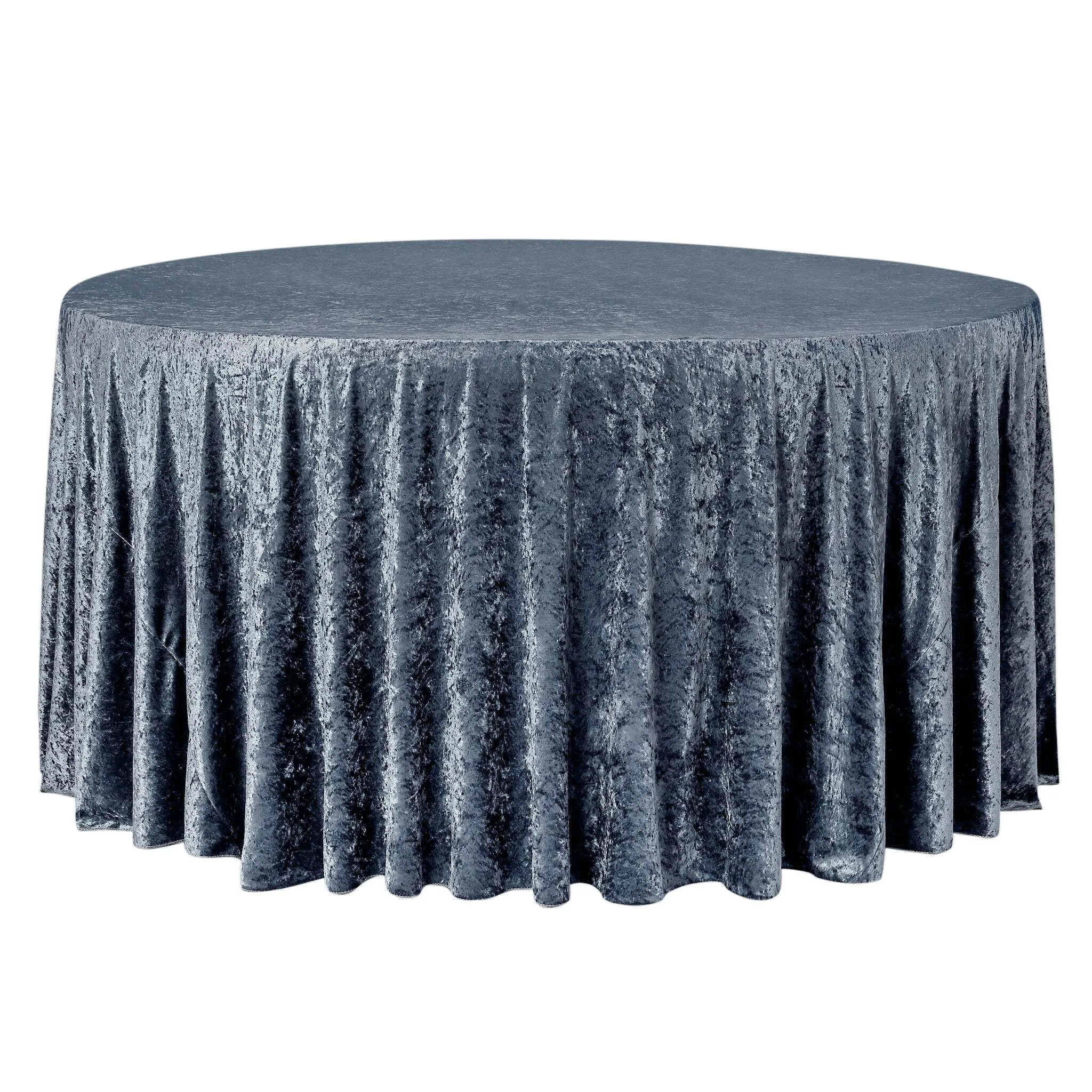 Tablecloth - Round 120" Velvet - Dark Slate Blue