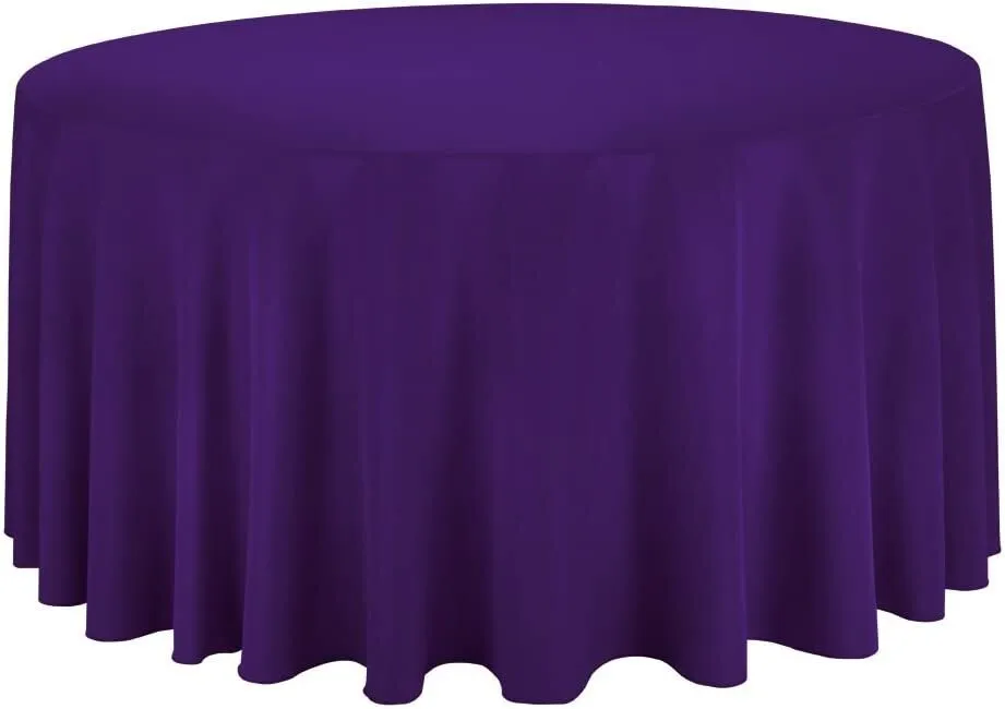 Tablecloth - Round 120" Polyester - Purple