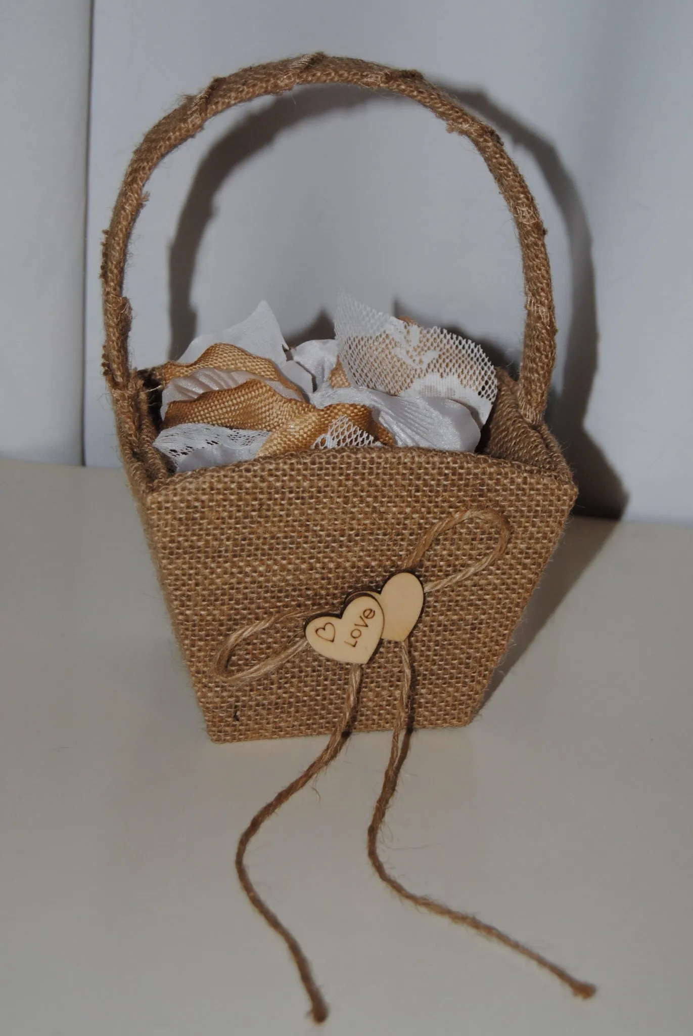 Flower Girl - Burlap Basket