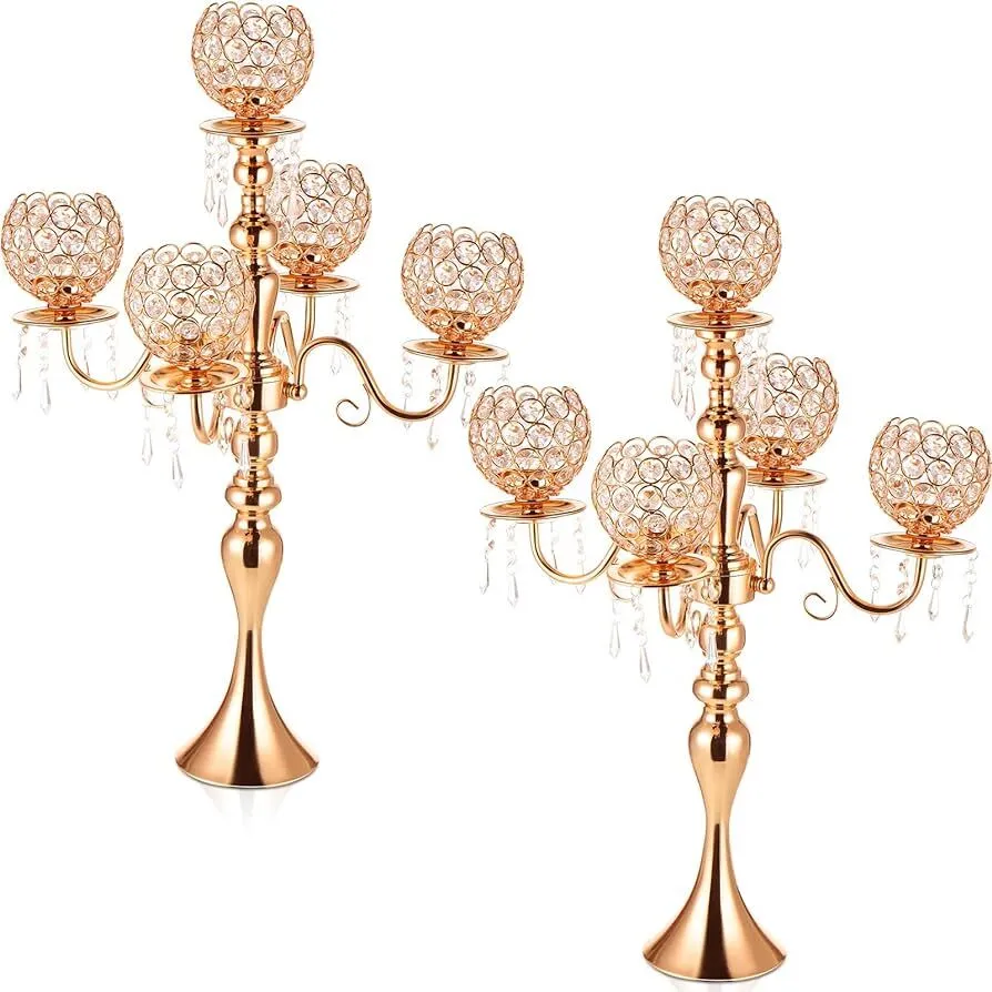 Crystal 26" Candelabra Chandelier Candle Holder