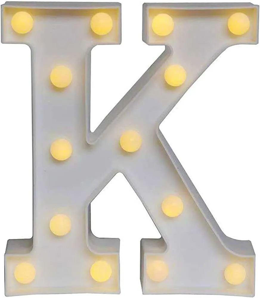 LED Marquee Light Up Alphabet Letter K
