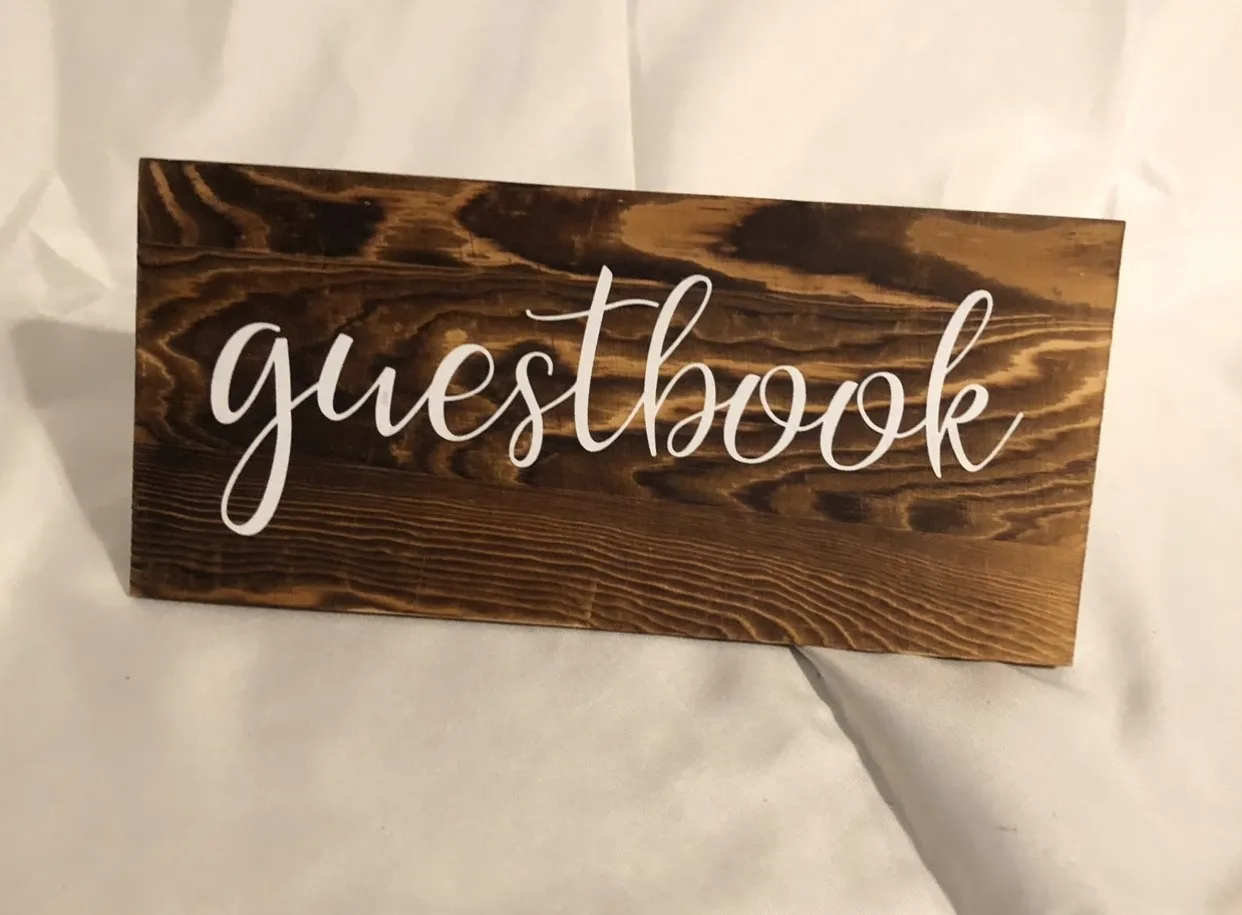 Sign - Wooden Guestbook