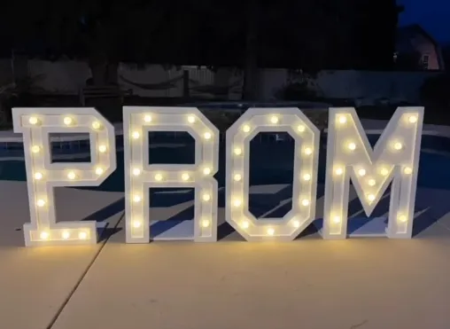 3' Tall PROM Marquee