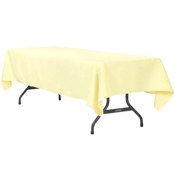 Tablecloth - Rectangular 60" x 120" Polyester - Pastel Yellow