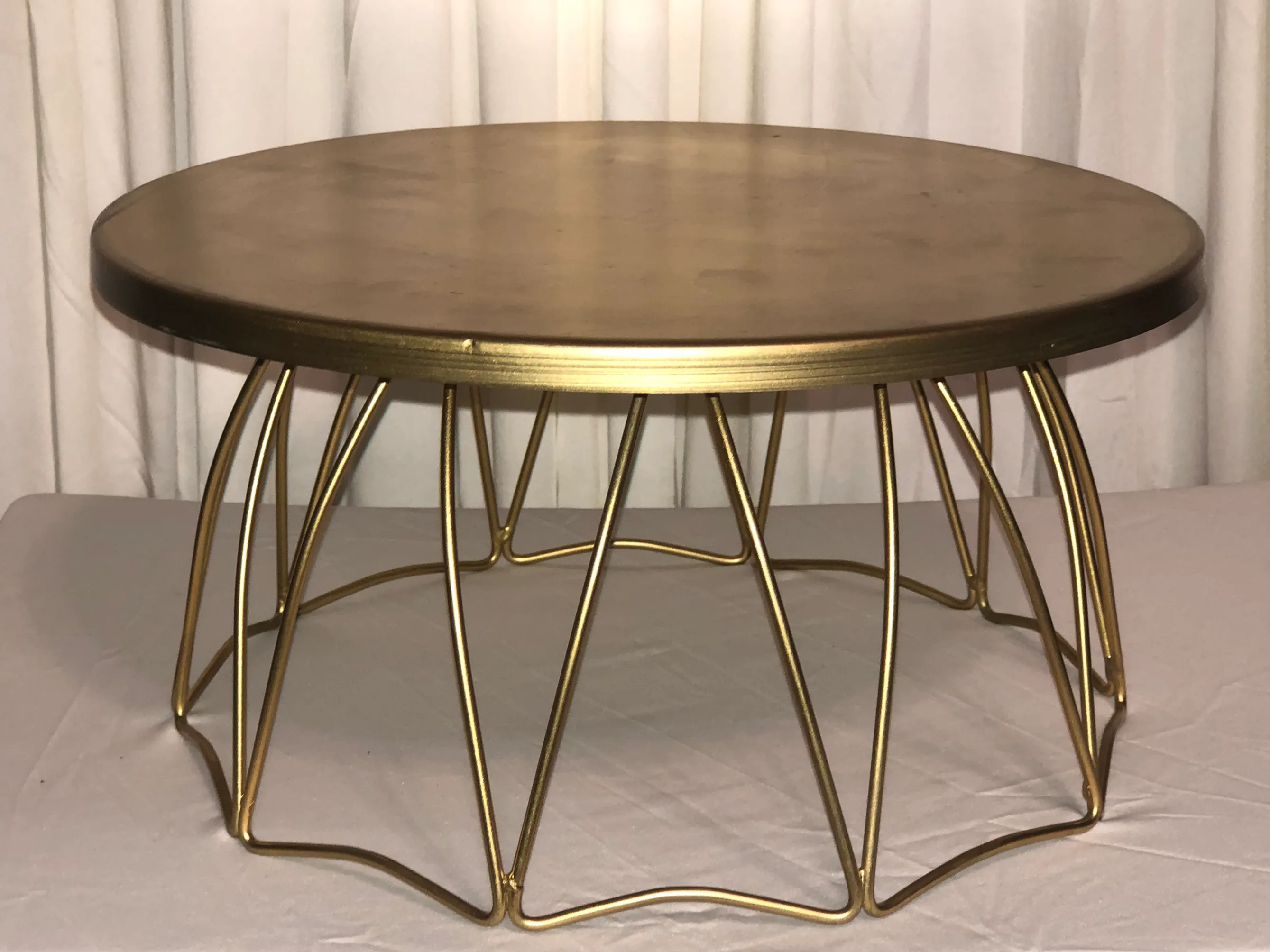 Cake Stand - Gold Geometric