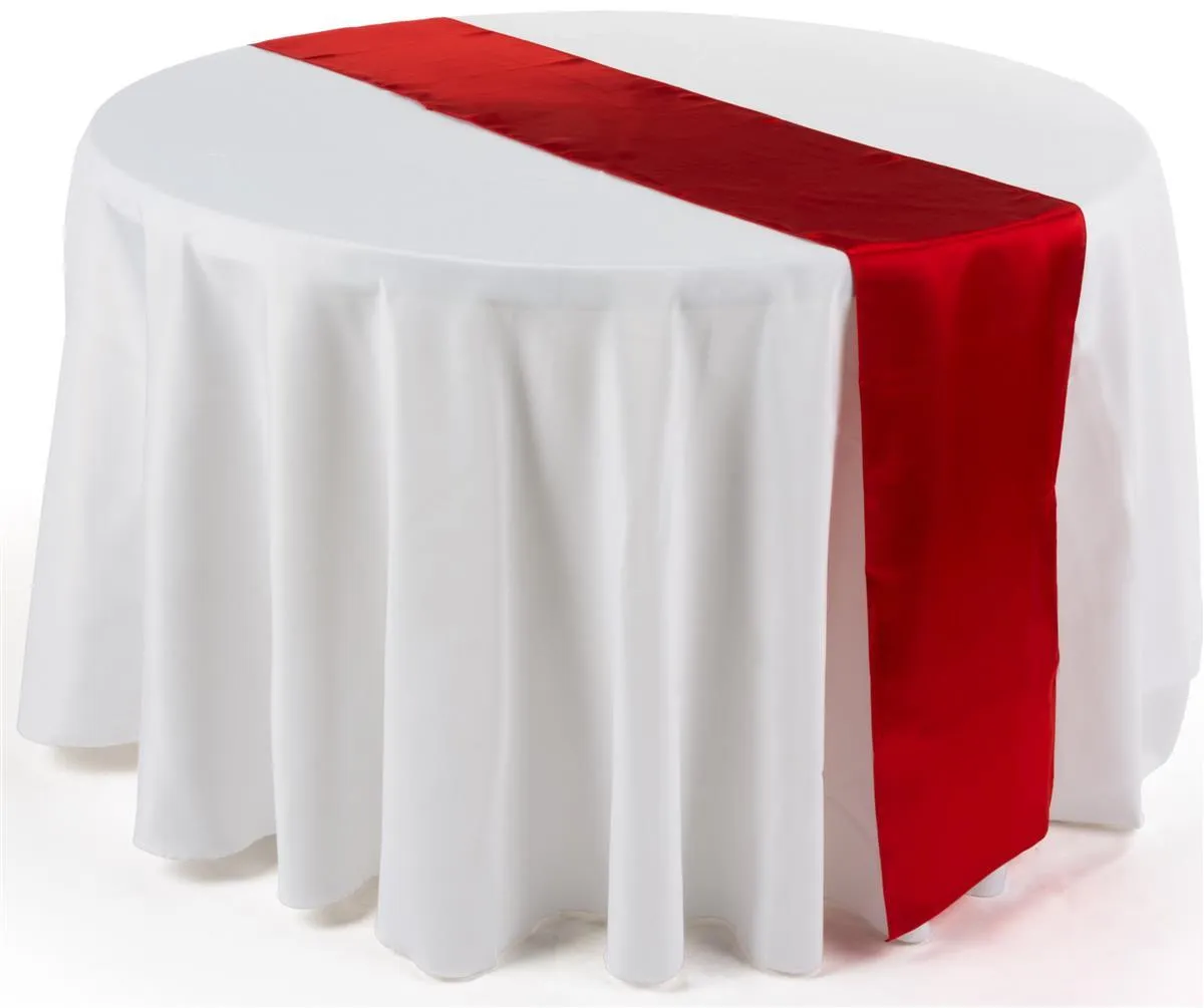 Table Runner 12" x 108" Lamour Satin - Red