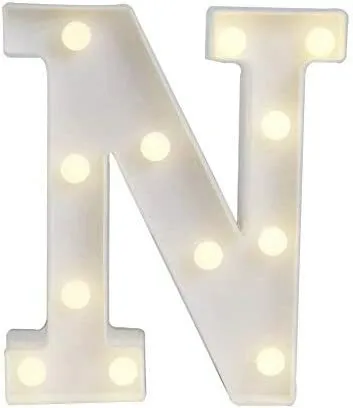 LED Marquee Light Up Alphabet Letter N
