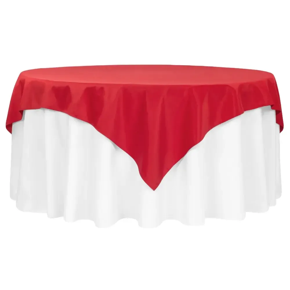 Tablecloth - Square Overlay 72" Polyester - Red