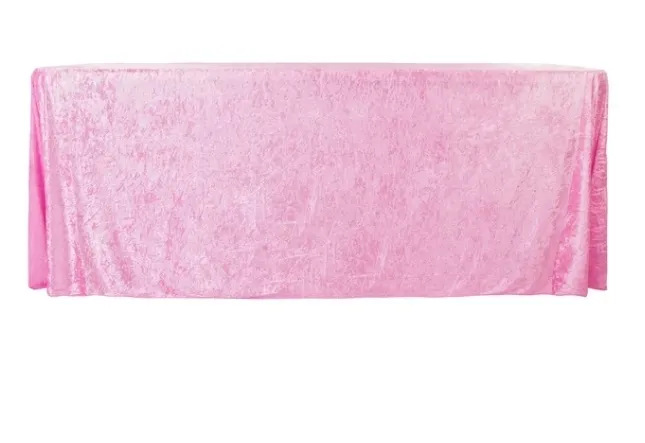 Tablecloth - Rectangular 90" x 132" Velvet - Pink