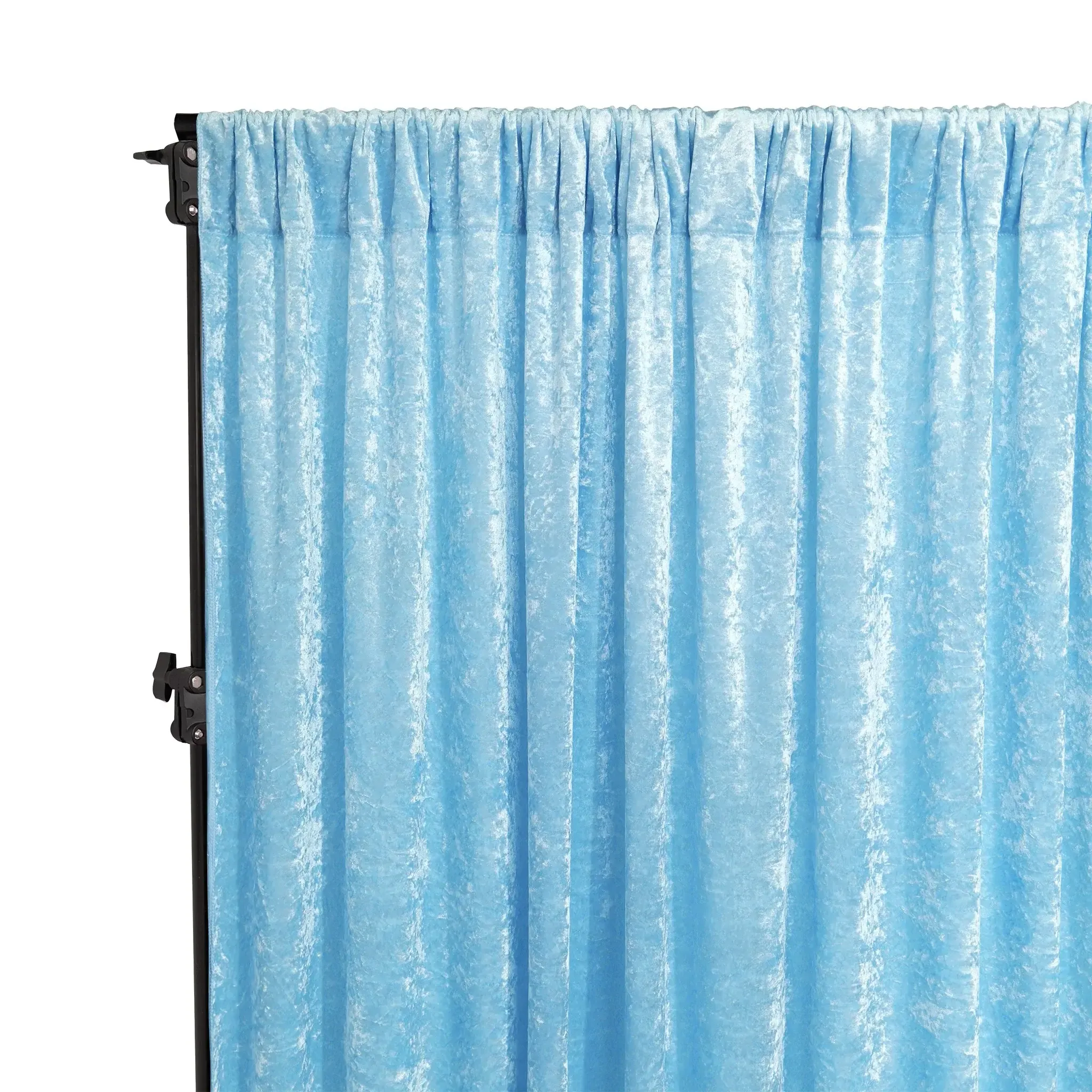 Curtain - 10ft H x 52" W Velvet Backdrop - Baby Blue