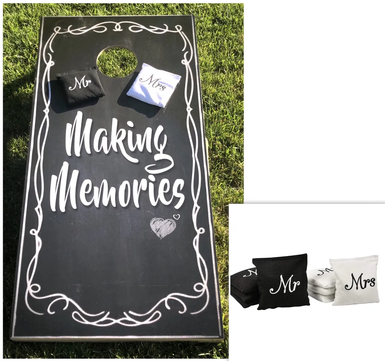 Mr and Mrs Cornhole Bean Bags