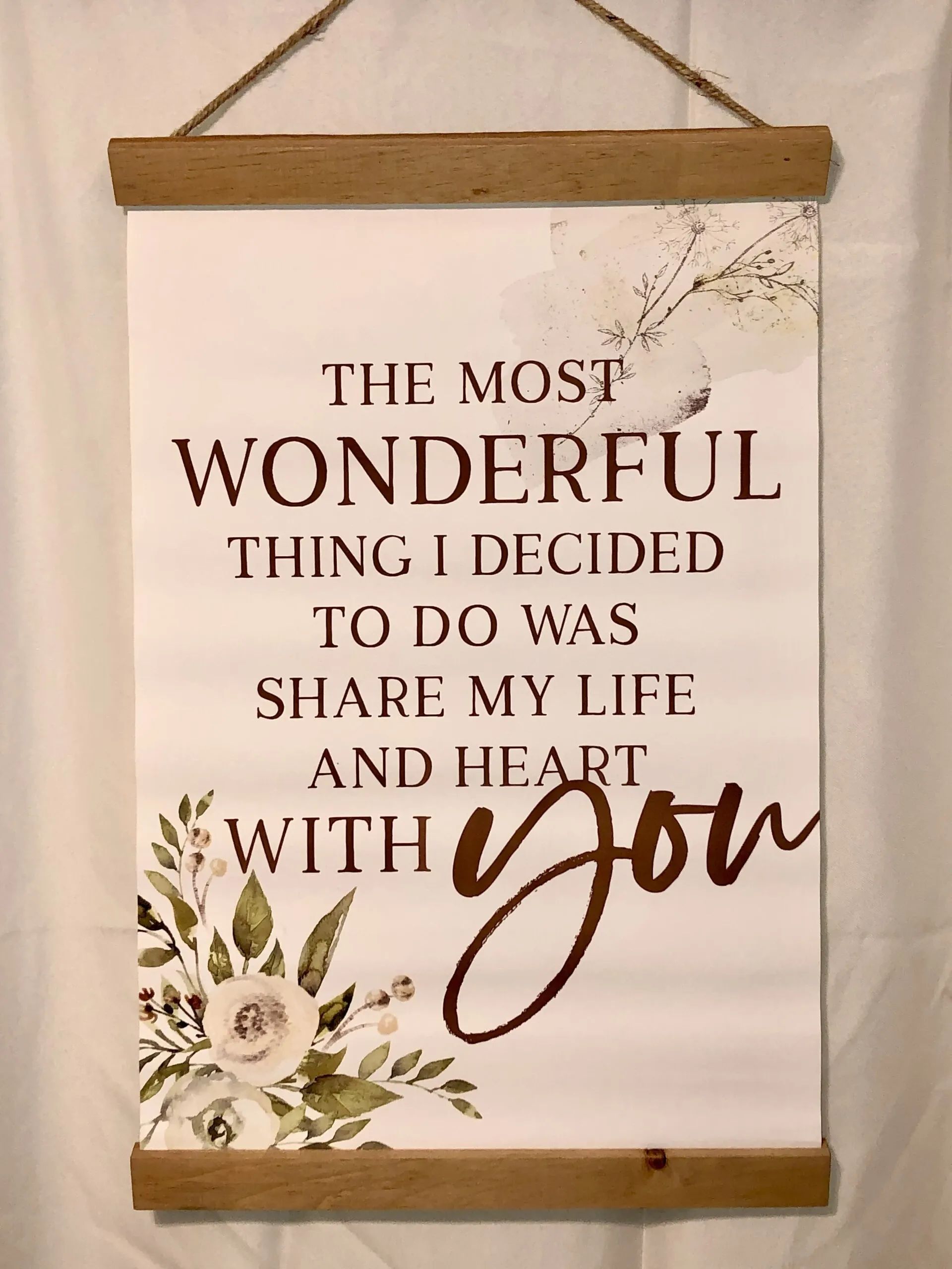 Sign - The Most Wonderful Thing I Decided To Do - Canvas and Wood