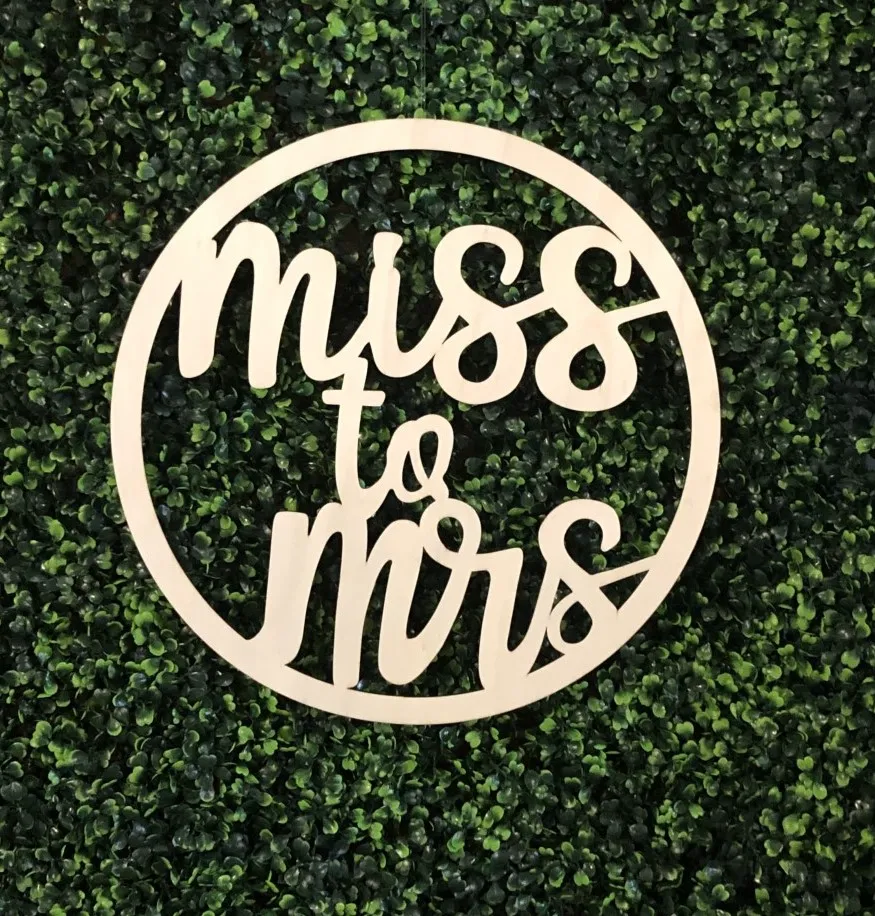 Sign - Miss to Mrs Backdrop Sign
