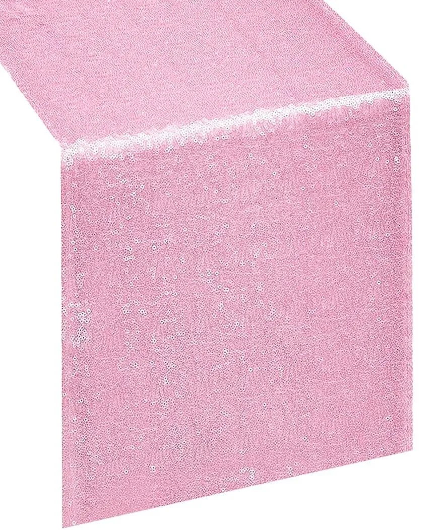 Table Runner 12" x 108" Sequin - Pink 