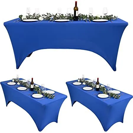 Tablecloth - 6' Spandex Rectangular Fit - Royal Blue
