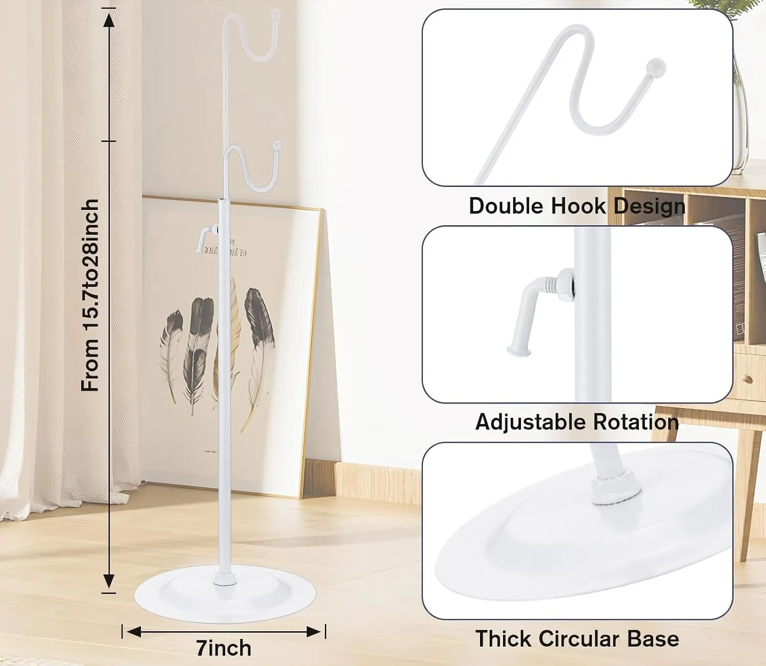 White Metal Sign Holder