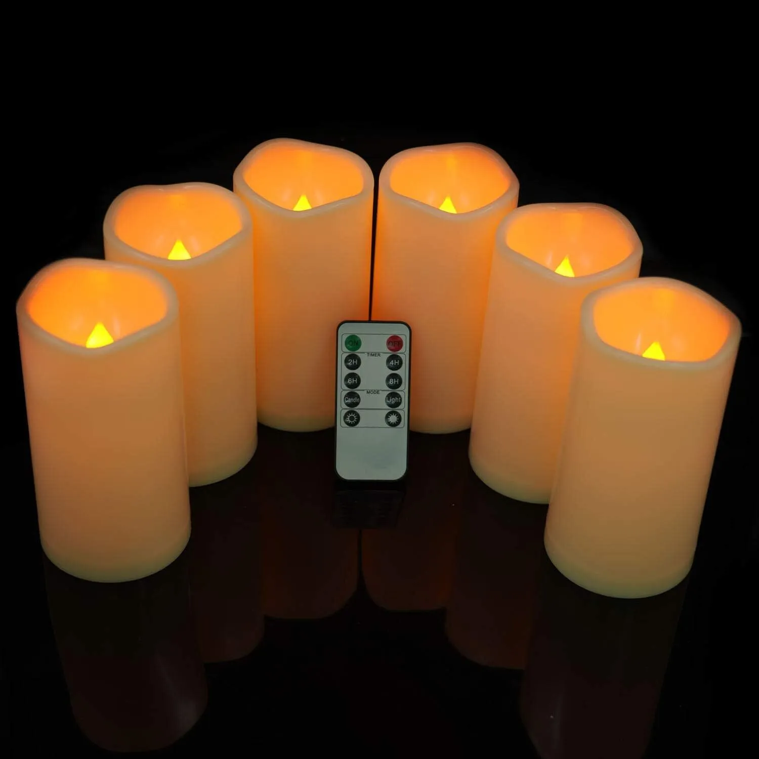 Flameless LED Battery Operated Pillar Candle 3" x 6"