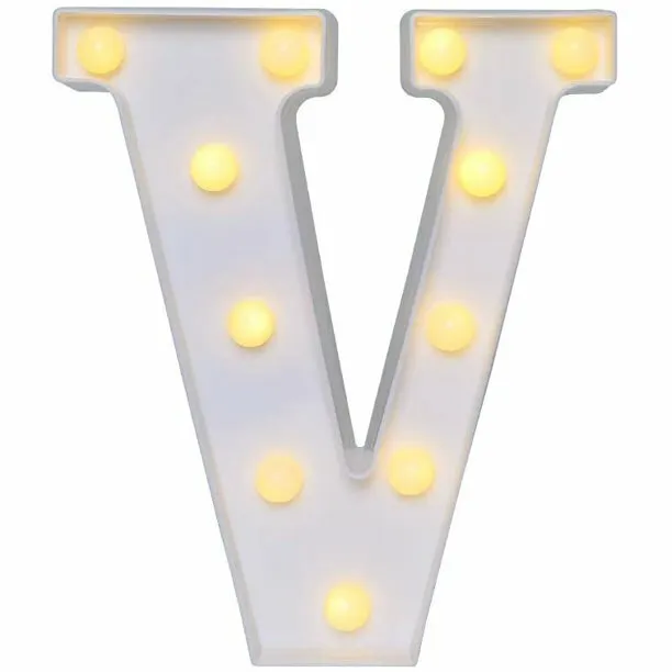 LED Marquee Light Up Alphabet Letter V