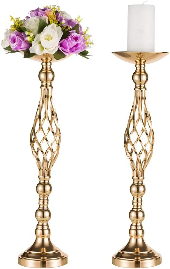 Vase - 22" Gold Twist Style Vase