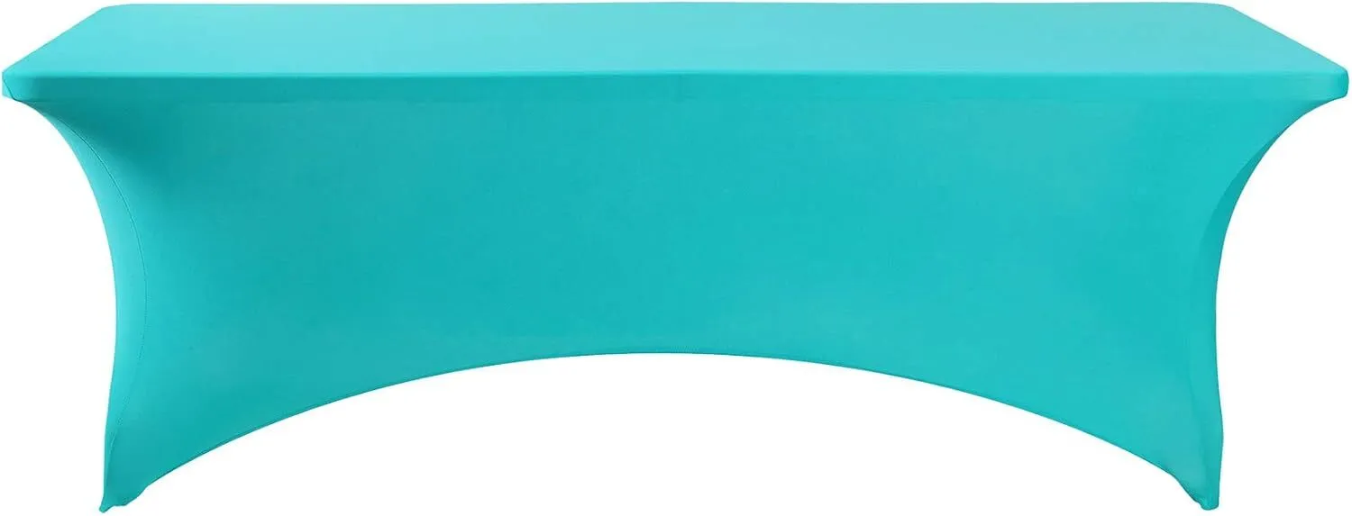 Tablecloth - 8' Spandex Rectangular Fit - Turquoise