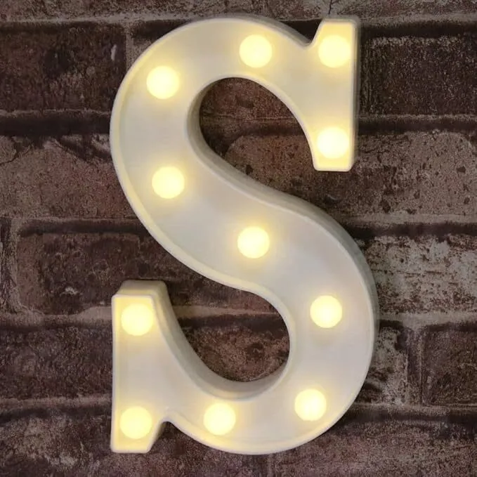 LED Marquee Light Up Alphabet Letter S