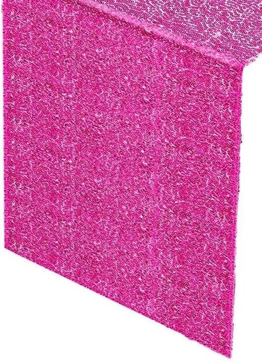 Table Runner 12" x 108" Sequin - Hot Pink