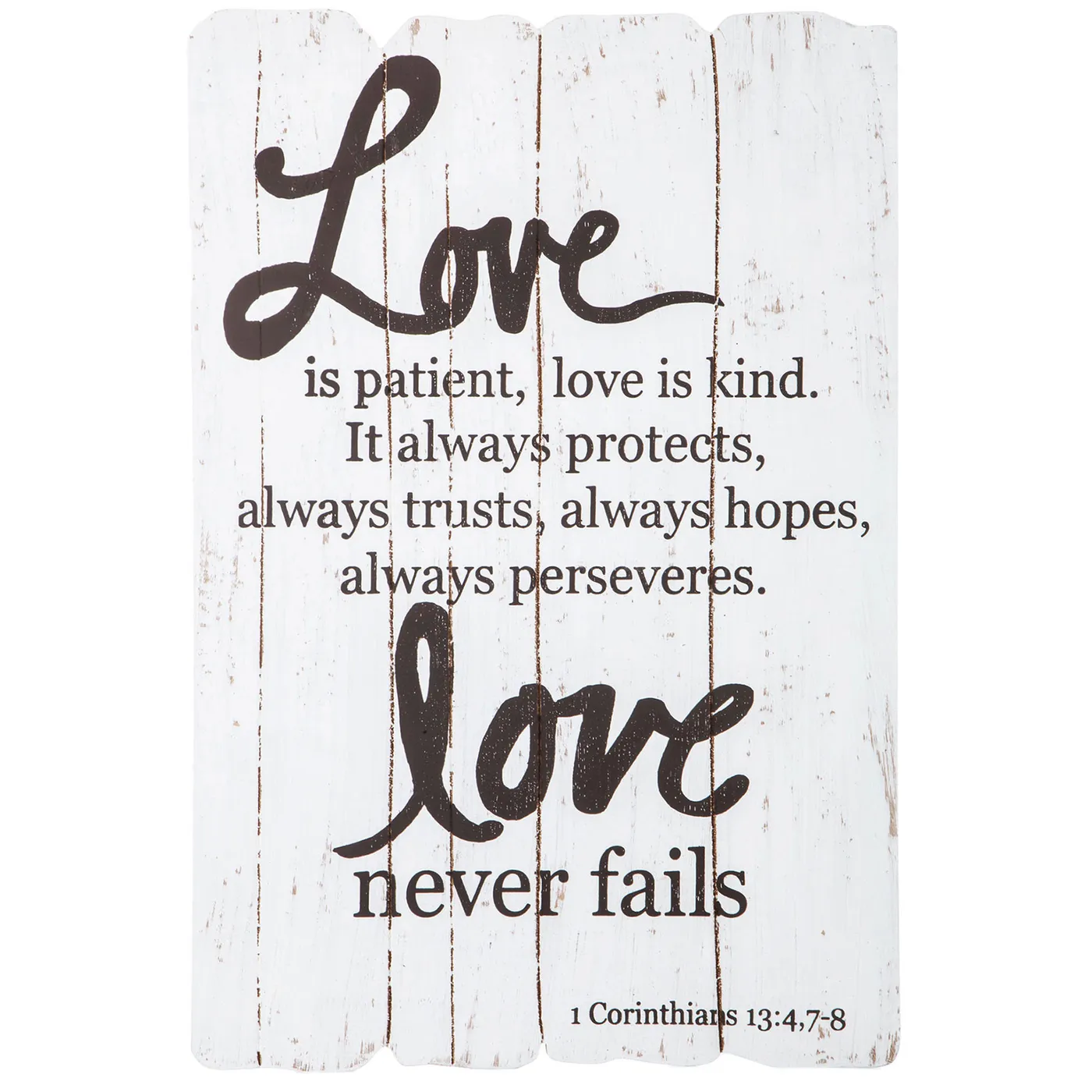 Sign - Love Is... 1 Corinthians 13:4, 7-8