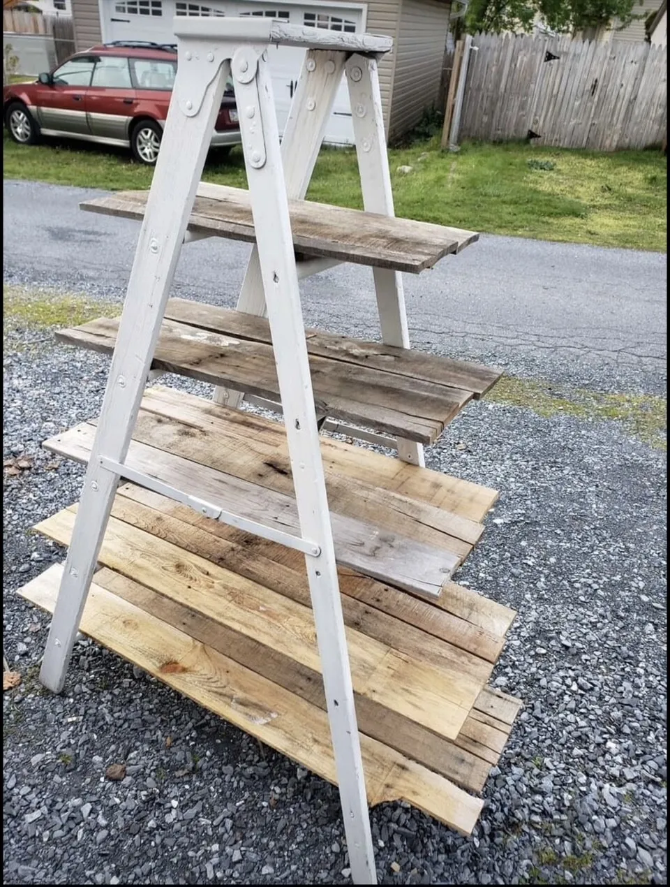 Rustic Ladder - Antique White