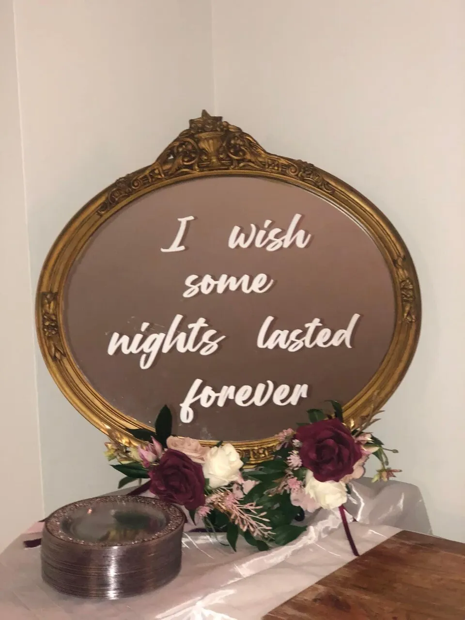 Vintage Oval Gold Mirror