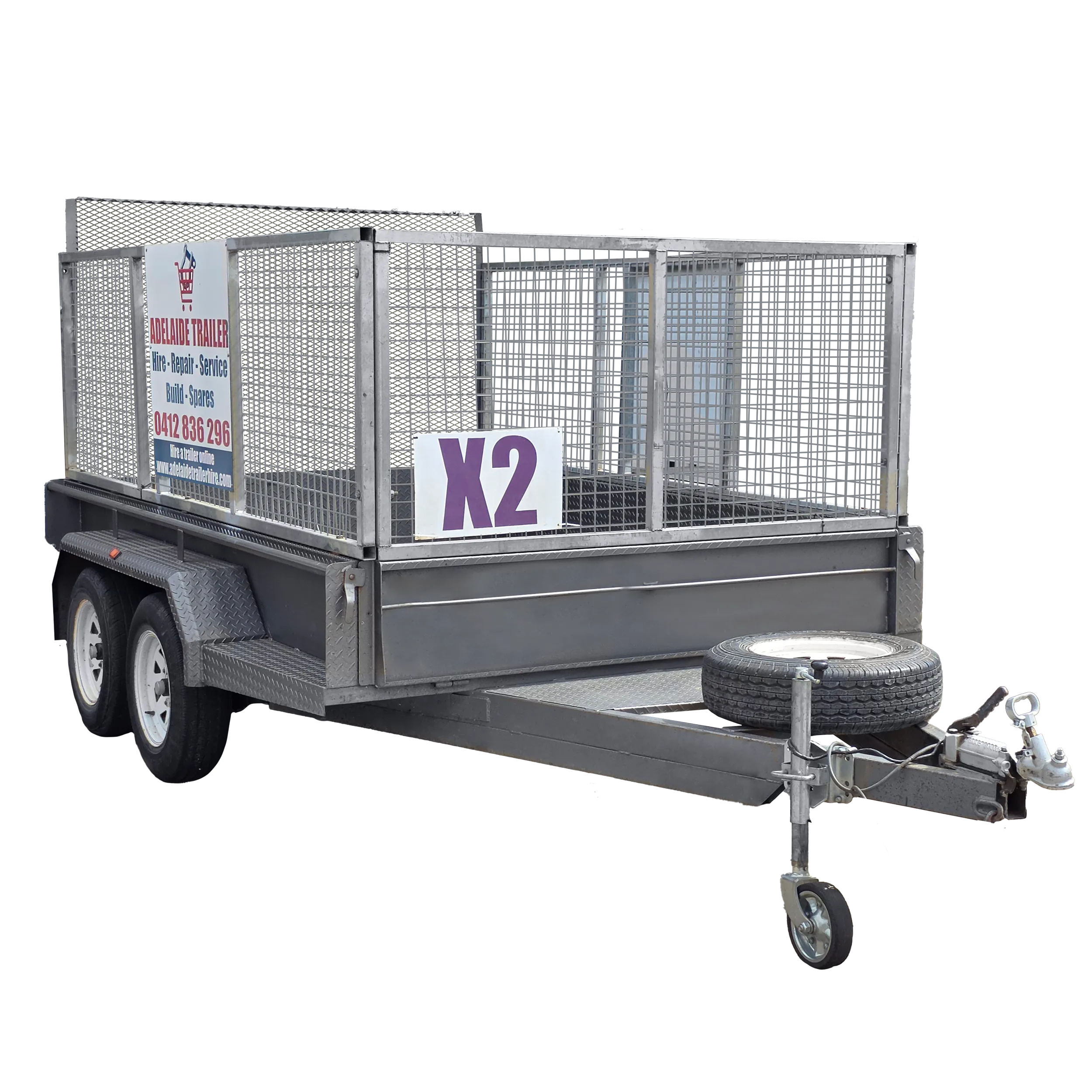 #X2 10×6 Cage Trailer with Rear Ramp