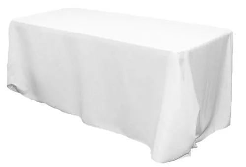 White Poly Linen - 156" x 90