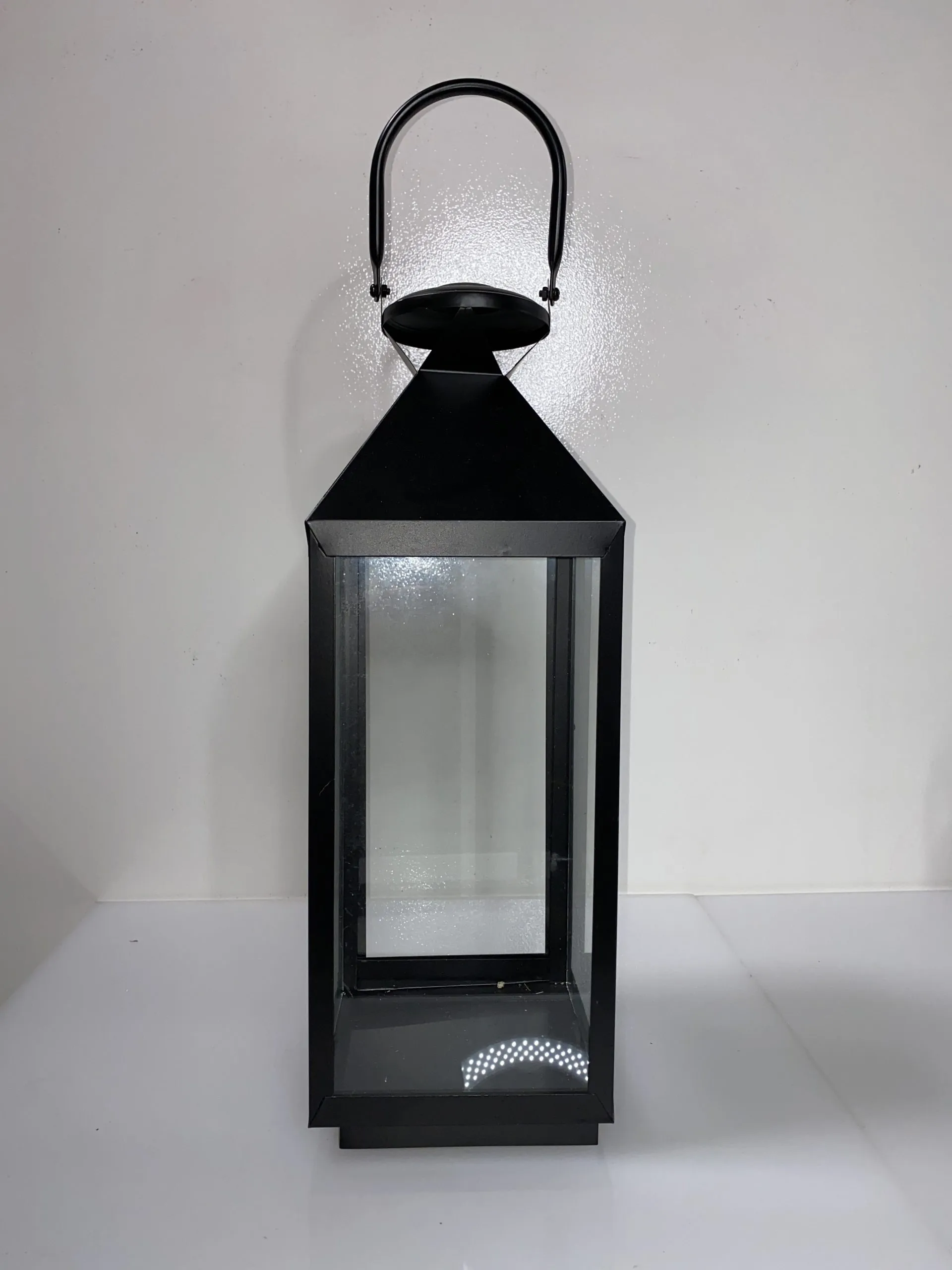 Black Metal Lantern Large 21"x 7.5"