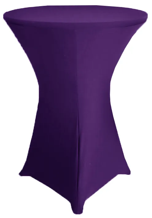 Regency Purple Spandex Highboy - 30" Round x 42" Tall