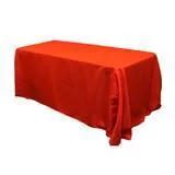 Red 156" x 90" Rectangle Poly (8')