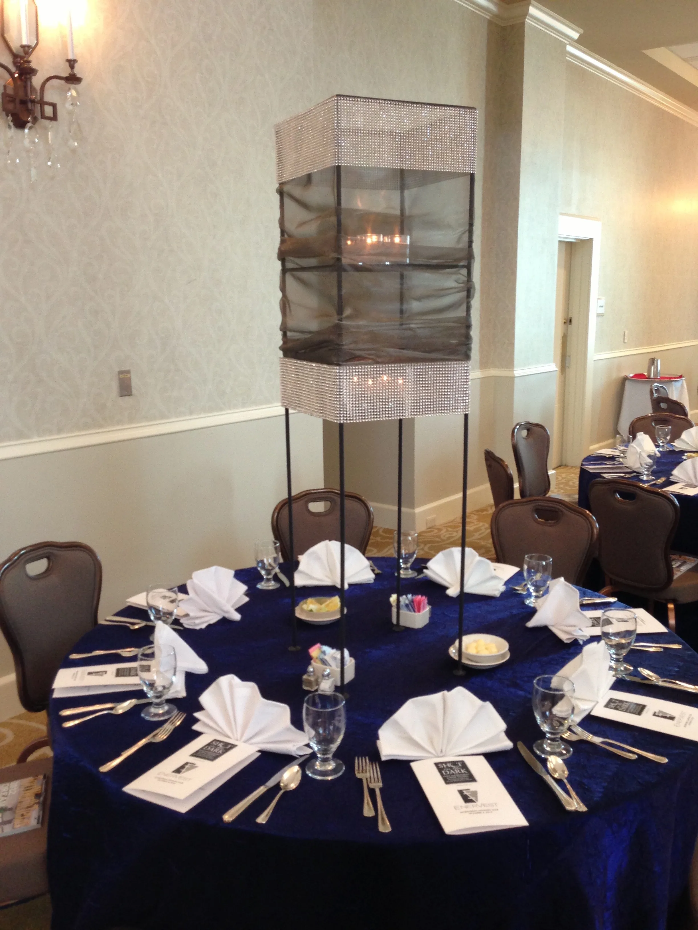 Black Metal 2 Tier Stand 48"x 12"