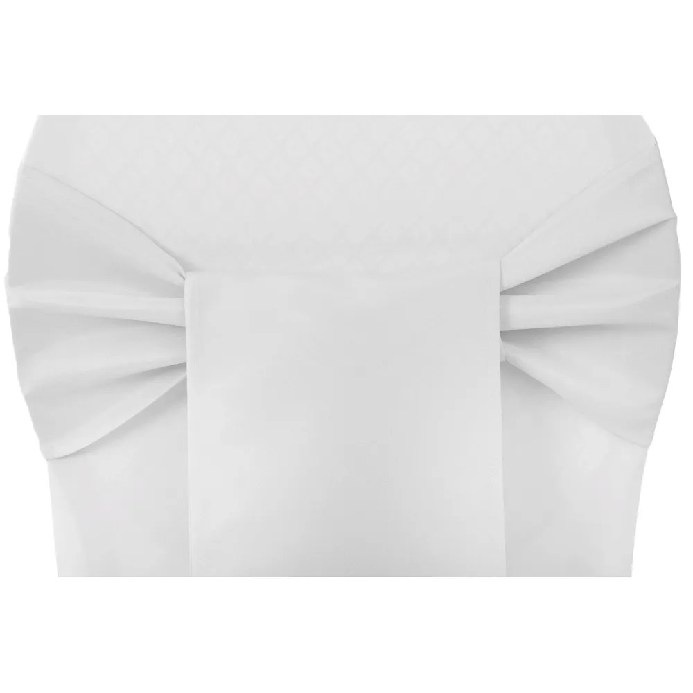 White Poly Chair Tie Sash