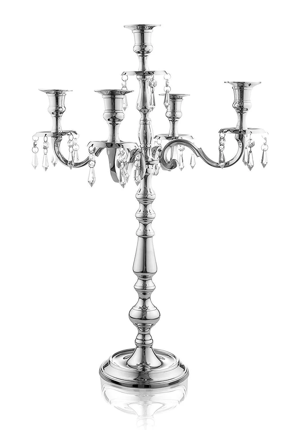 Candelabra with Crystal Drops – 24″