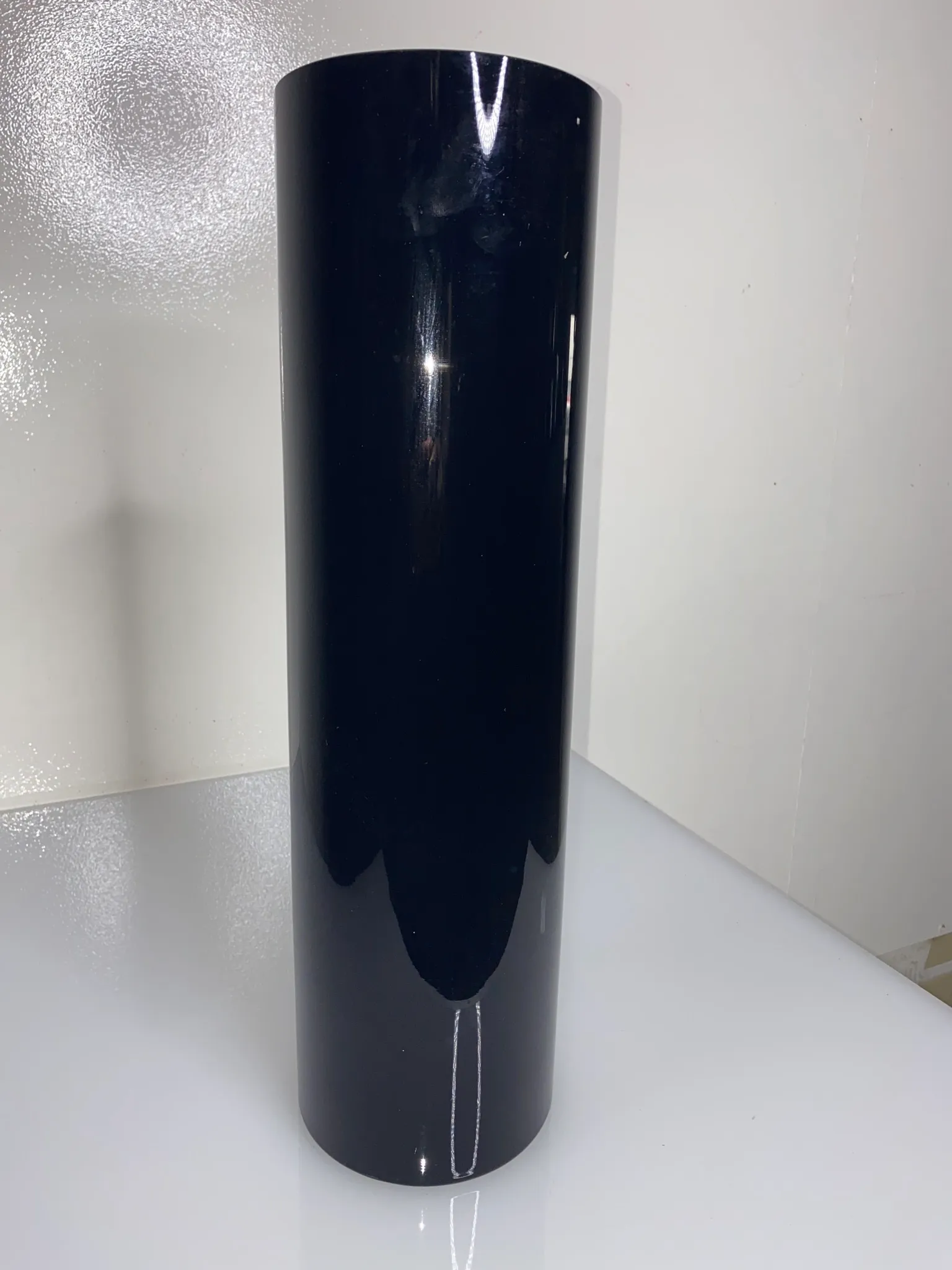 Black Vase Cylinder 18" x 5"