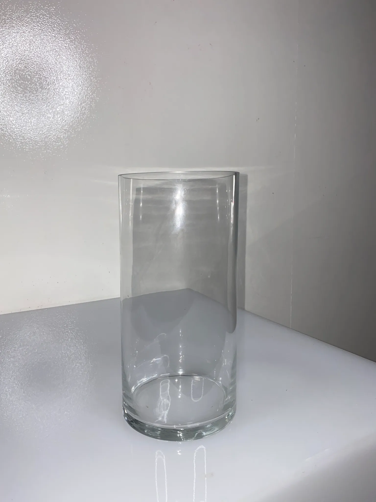 Cylinder Glass Vase Short 10" x 5"