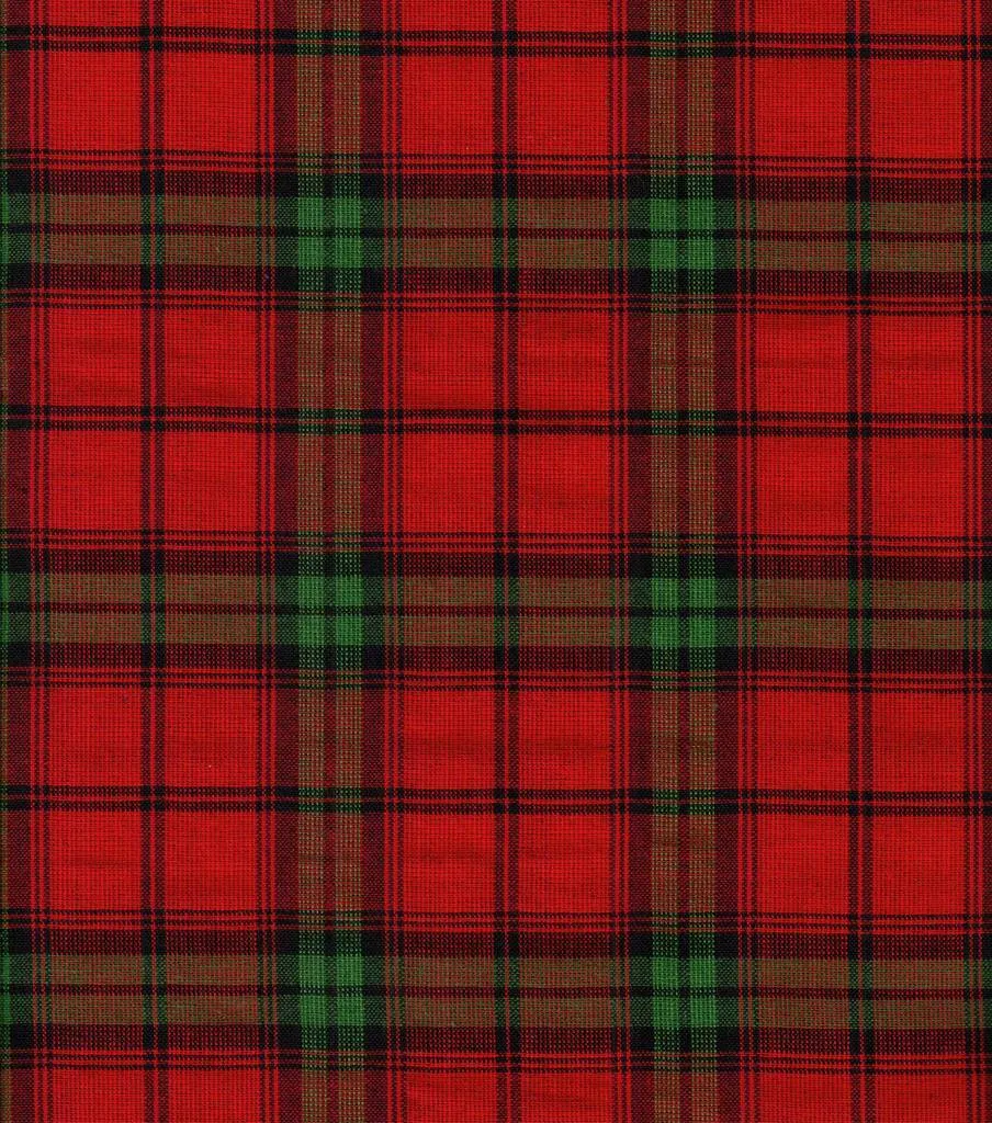 Christmas Plaid Red Green 90" square