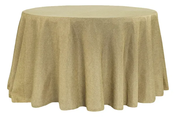 Faux Natural Burlap 108" Round Cloths