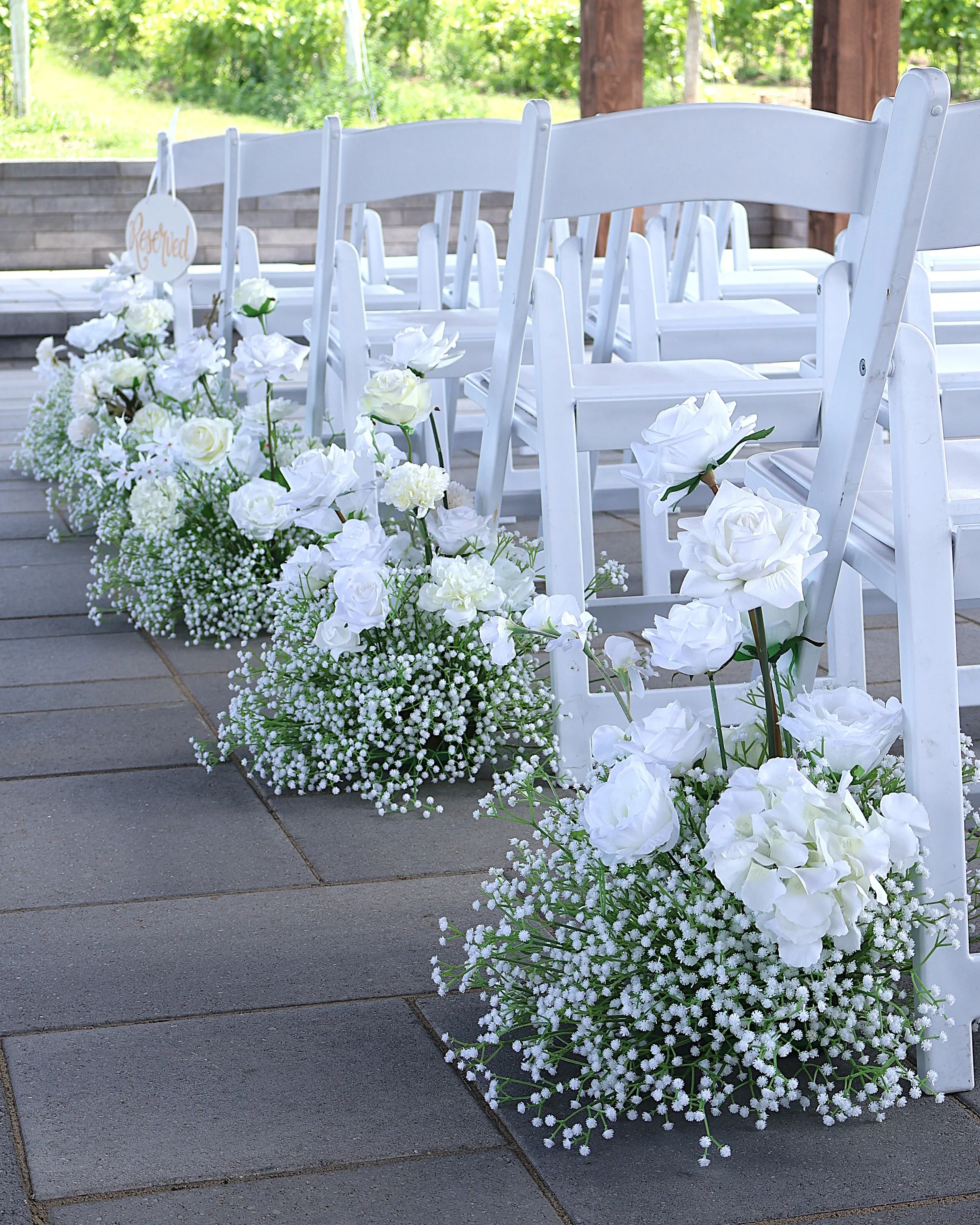 Baby's Breath Aisle Marker